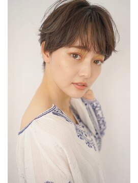 パール(PearL) PearL/マッシュパーマ/ショート/グレーベージュ/マットブラウン