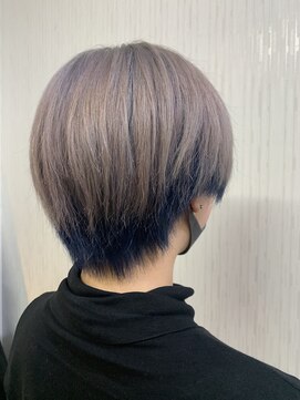 ヘアーグランデシーク(Hair Grande Seeek) ネイビーブルー×アッシュグレー