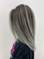 クレア 茅ヶ崎(CREA)&nbsp;コントラストバレイヤージュ×ホワイトグレー