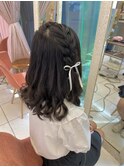 ハーフ編み下ろしツイン