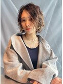 ボブパーマ×グラデーション×ライトベージュ【本多身和子】
