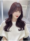 【aoi】ツヤ髪韓国スタイル　人気のワインレッドカラー