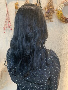 リブレ ジュネス 郡山堤下店(Libre jeunesse) ブルーブラック&ブルーインナーカラー