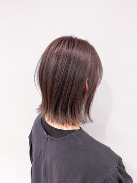 ナル 藤沢(NALU) ラベンダーベージュ外ハネボブ/似合わせカット/髪質改善