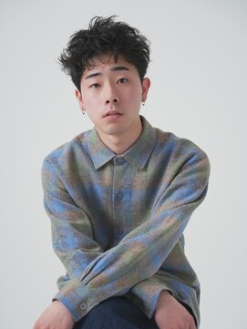 リベルテ グリット(Liberte Grit) ダークグレースパイキーショート×無造作パーマピンパーマメンズ