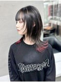 セミロングウルフ×エンドカラー/裾カラー☆レイヤーウルフ