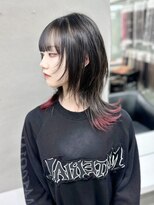 ディア(.eer)&nbsp;セミロングウルフ×エンドカラー/裾カラー☆レイヤーウルフ