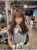 横浜/mikiya指名/レイヤーカット/ミルクティーブラウン