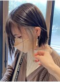 20代30代ダブルカラーブリーチインナーカラーボブ