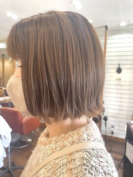 リリー(Lily) 【中央林間lily】オリーブベージュ+ミニボブ/l野田