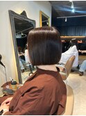 ボブ×ラベンダーグレージュ