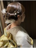 振袖着付け＋ねじりツイストシニヨンヘアセット