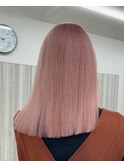 神戸三ノ宮くすみピンクブリーチハイトーン