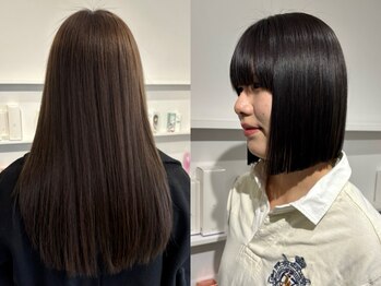 シニエ バイ ビセオ(Signet by VISEO)の写真/[植田駅]ショートもロングもお任せください！真っすぐになりすぎない、自然なストレートが魅力☆