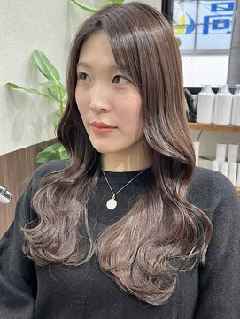 ベルヘアーデザイン 堺東(Belle hair Design) 韓国風レイヤーカットアディクシーカラーグレージュオリーブ堺東