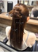 カチモリハーフアップ