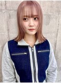 くびれボブ × シアーピンク