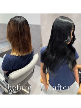 サロウィン 静岡 呉服町通り店(SALOWIN) 黒髪ロングヘアー #静岡エクステ #シールエクステ #エクステ