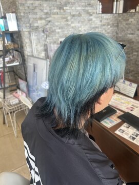 アチーブ ヘア デザイン(achieve hair design) #ブルー