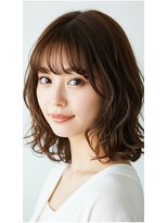 ビューティフルマインド(Beautiful mind)&nbsp;柔らかウェーブ×ナチュラルブラウンボブ