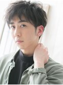 波打ちパーマ刈り上げメンズショートj与野