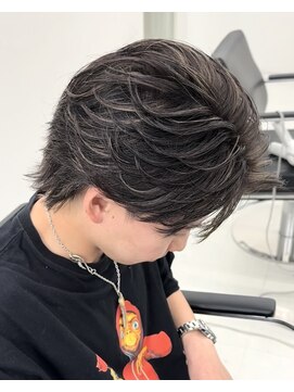 イーラ 2d(era) ハイライト　ホワイトメッシュ　フェザーパーマ　センターパート