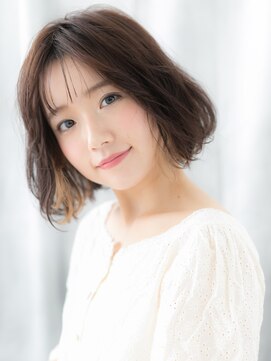 ドクターズ サロン ラブ(Dr's Salon LAB) ミルクティーアッシュ裾カラーふわボブディs古河10代20代30代