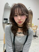 天神美容室 【KASUMI天神美容室】ミディアムレイヤー マロンブラウン