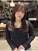 レイヤーカット/ココアブラウン/ナチュラルカラー/ワンカラー