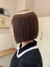 【ボブ人気】ナチュラルボブカット+抜け感カラー+潤いTRト¥12,155
