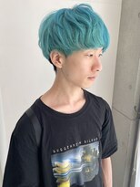 アスティブランシュ(Asti blanche) ターコイズブルー_メンズハイトーン/ブリーチ/ミントブルー
