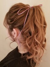 ヘアセットサロン クローバー(Clover) リボンを使ったナチュラルヘアセット