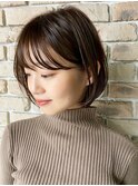 【mee.】オオニシ　ココアブラウン　抜け感ヘア