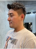 刈り上げスタイル+メンズパーマ