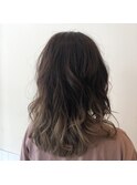 骨格補正カット×プラチナグレージュ×外国人風グラデーション