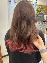 フラバー(flover)&nbsp;ワンブリーチで叶うカシスレッド×裾カラー