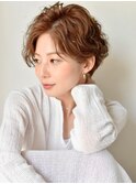 大人可愛い20代30代40代丸みとくびれショートボブ◎
