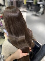 髪質改善カラー　オリーブベージュ