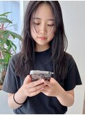 ロングレイヤー*ナチュラルレイヤーカット*センターパート