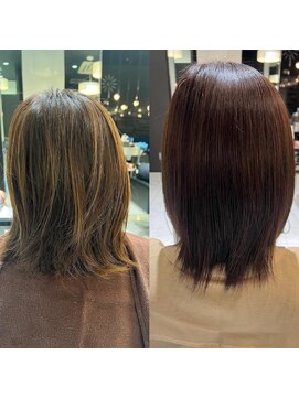 サンカリ イオンモール新居浜店(SANKARI) 髪質改善ストレート＆潤いカラー