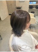 白髪ぼかしハイライト グレージュ