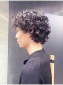 メンズマッシュパーマくるくるパーマハードパーマカーリーヘア