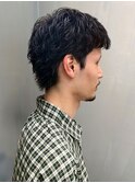 メンズショート ニュアンスパーマ メンズパーマ 30代 緩めパーマ