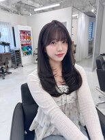 ハピネス 梅田茶屋町店(HAPPINESS)&nbsp;レイヤーカット/韓国ヘア/髪質改善/顔周り/ラベンダーグレージュ