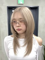 ニコ トウキョウ 渋谷(nico TOKYO) ダブルカラーミルクティーベージュピンクブラウンロングレイヤー