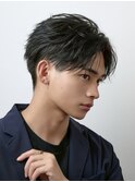 フェザーパーマセンターパートニュアンスパーマ韓国マッシュ黒髪