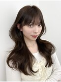 顔周り　前髪　 レイヤーカット　韓国ヘア　透明感カラー &nbsp;&nbsp;