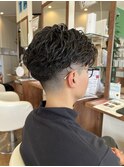 メンズセンターパート × 30代大人モード