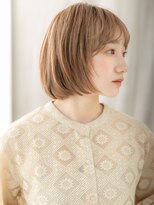 モッズヘア 越谷(mod's hair)&nbsp;ブリーチなしミルクベージュ丸み小顔周りレイヤーボブ20代30代X