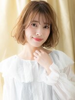 カバーヘア ブリス 戸田公園西口店(COVER HAIR bliss)&nbsp;透明感ミルクティーベージュゆるふわショートボブ20代30代325Z